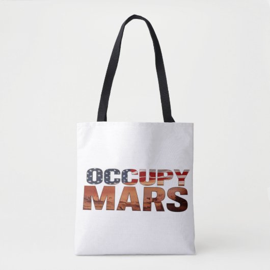Occupy Mars Canvas Tas – Bold Statement voor de To (Voorkant)