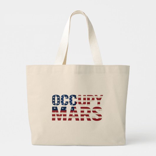 Occupy Mars Canvas tas - Patriottische ruimteverke (Achterkant)