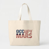 Occupy Mars Canvas tas - Patriottische ruimteverke (Voorkant)