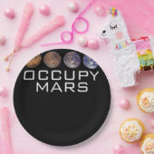 Occupy Mars Colonize Graphic Buitenspace Planet SC Papieren Bordje (Feest)