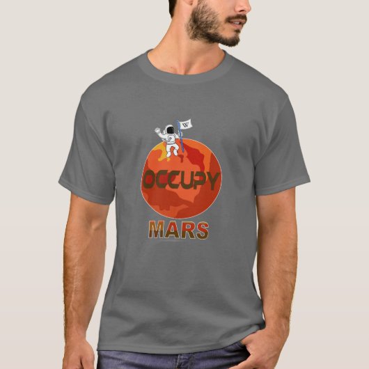 Occupy Mars Comic - spacex - ruimteplaneet T-Shirt (Voorkant)