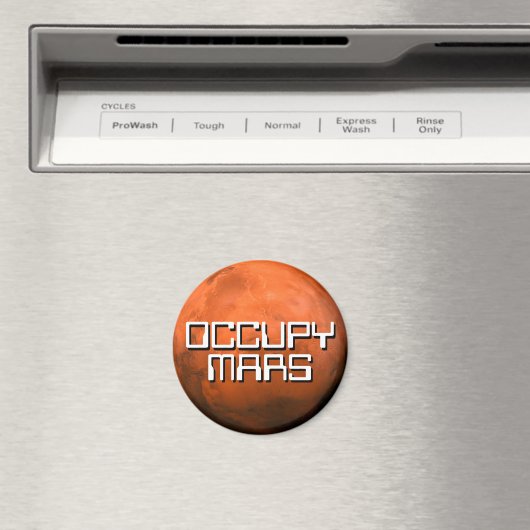 "OCCUPY MARS" MAGNEET (Insitu (Vaatwasser))