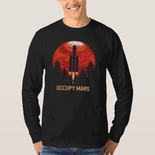Occupy Mars Mission Rocket T-shirt (Voorkant)