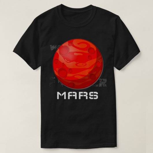 Occupy Mars Planet Design T-shirt (Design voorkant)
