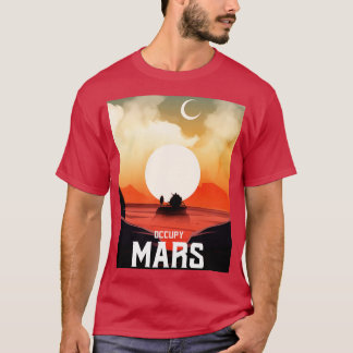 Occupy Mars Retro T-shirt