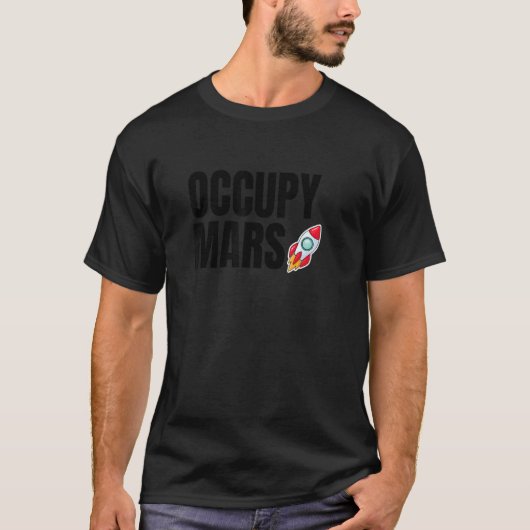 Occupy Mars Retro Vintage 4 T-shirt (Voorkant)