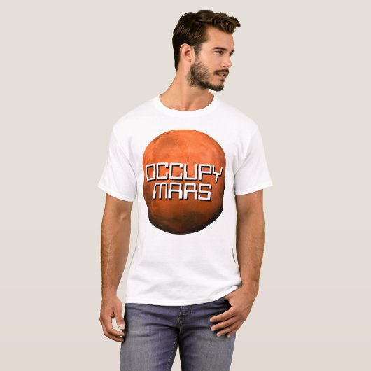 "OCCUPY MARS" T-Shirt (Voorkant volledig)