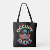 Occupy Mars: verken de ruimte met Falcon 9 en Elon Tote Bag (Achterkant)