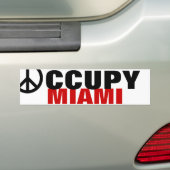 OCCUPY MIAMI BUMPERSTICKER (Op auto)