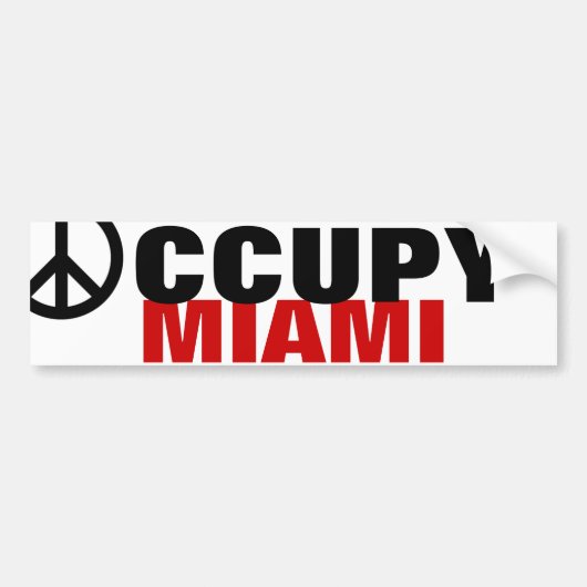 OCCUPY MIAMI BUMPERSTICKER (Voorkant)