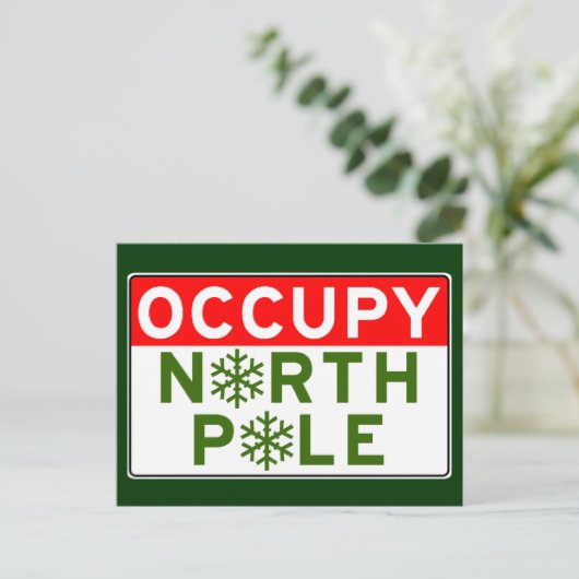 Occupy North Pole Briefkaart (Staand voorkant)