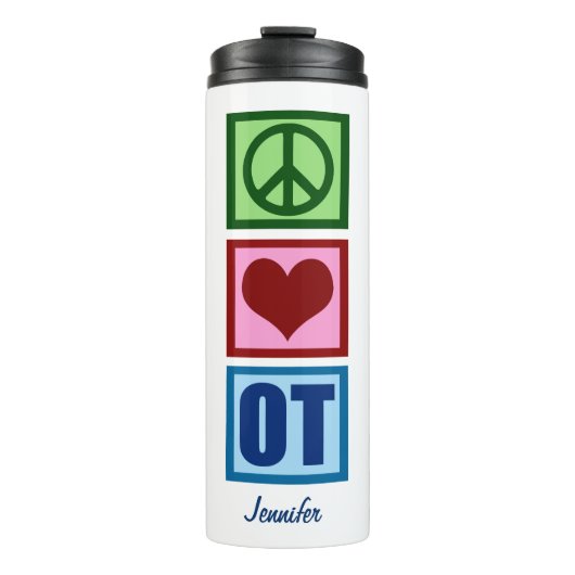 Occupy Peace Love Monogram Thermosbeker (Voorkant)