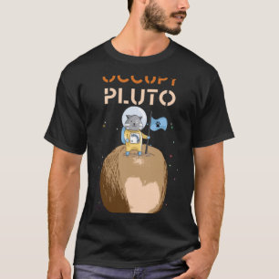 Occupy Pluto Nooit Vergeet Astronaut Kat In Ruimte T-shirt