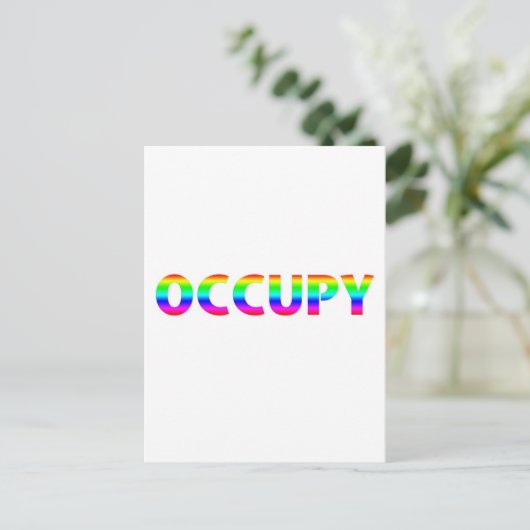 Occupy Rainbow Briefkaart (Staand voorkant)