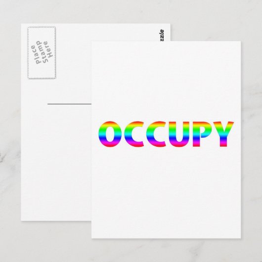 Occupy Rainbow Briefkaart (Voorkant / Achterkant)