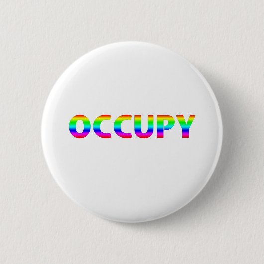 Occupy Rainbow Ronde Button 5,7 Cm (Voorkant)