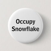 Occupy Snowflake Ronde Button 5,7 Cm (Voorkant)