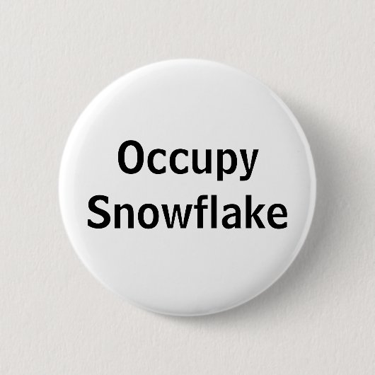 Occupy Snowflake Ronde Button 5,7 Cm (Voorkant)