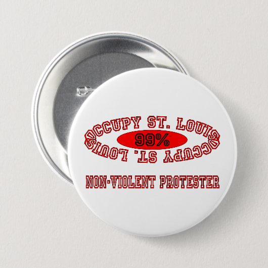 Occupy St. Louis - Non Violent Protester Button (Voorkant /achterkant)