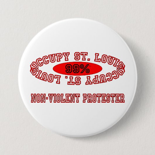 Occupy St. Louis - Non Violent Protester Button (Voorkant)