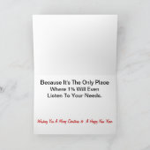 Occupy The Bar Funny Christmas Kaart - Versie 2 (Binnen)