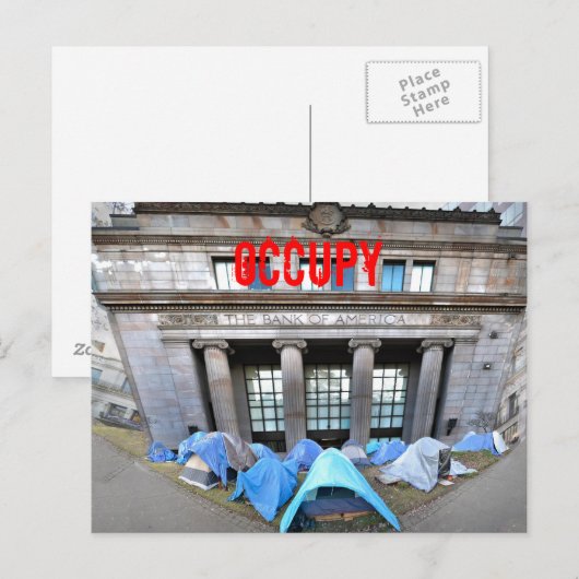 Occupy Wall Street Briefkaart (Voorkant / Achterkant)