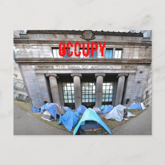 Occupy Wall Street Briefkaart (Voorkant)