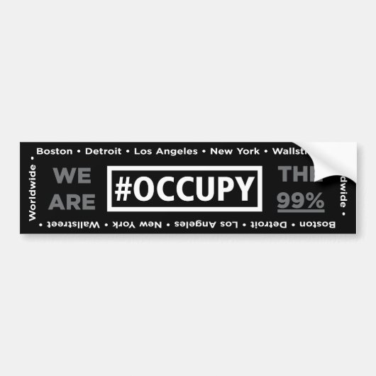 Occupy Wall Street en Worldwide Bumpersticker (Voorkant)