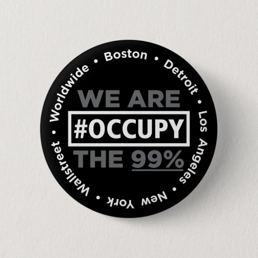 Occupy Wall Street en Worldwide Button (Voorkant)