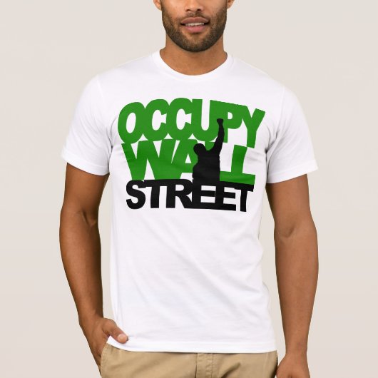 OCCUPY WALL STREET Green T-shirt (Voorkant)