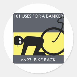 Occupy Wall Street - Neem je fiets! Ronde Sticker