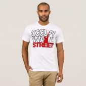 OCCUPY WALL STREET RED T-SHIRT (Voorkant volledig)