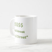 Occupy Wall Street Retro Koffiemok (Voorkant links)