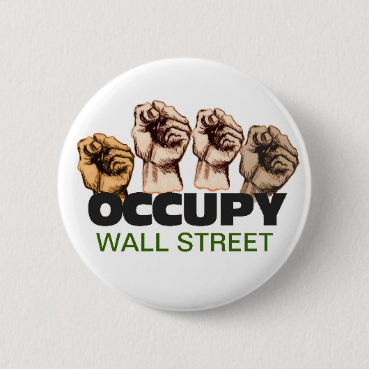 Occupy Wall Street Ronde Button 5,7 Cm (Voorkant)