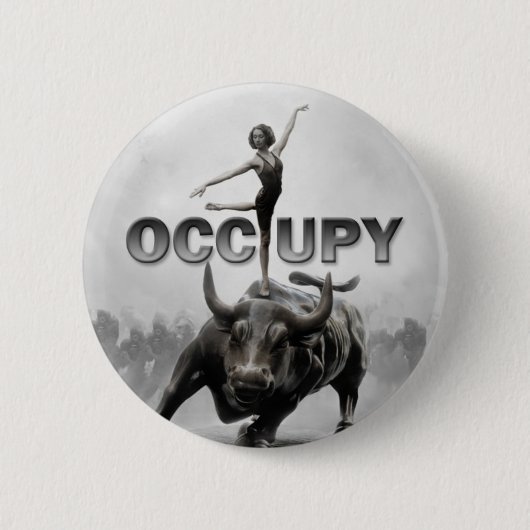 Occupy Wall Street Ronde Button 5,7 Cm (Voorkant)