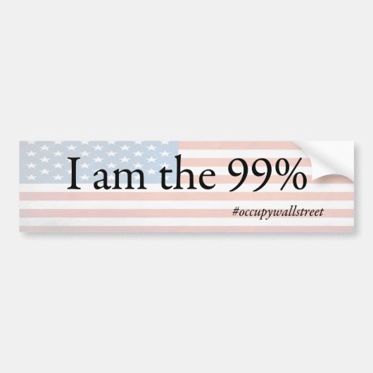 Occupy Wall Street Support Bumpersticker (Voorkant)