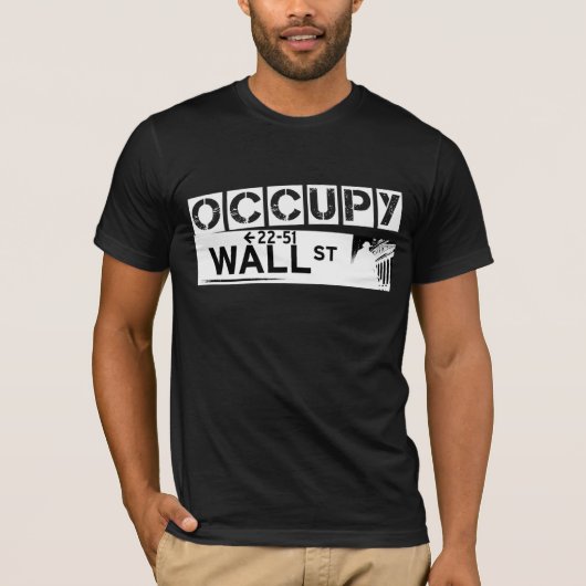 Occupy Wall Street T-Shirt - Zwart (Voorkant)
