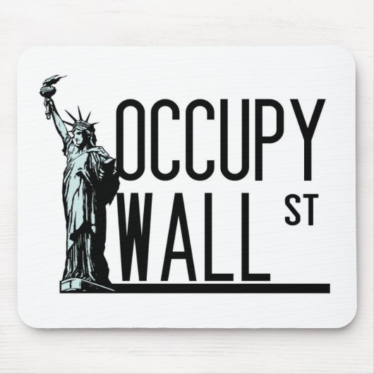 Occupy Wall Street - Vrijheidsbeeld Muismat (Voorkant)
