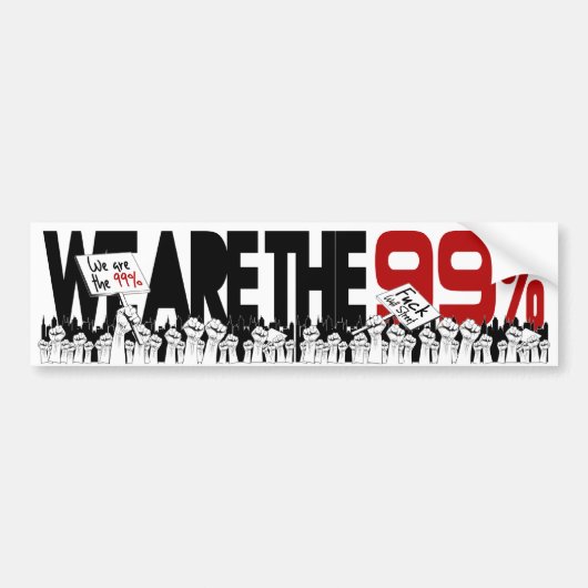 Occupy Wall Street - We zijn de 99% Bumpersticker (Voorkant)
