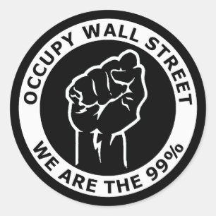 Occupy Wall Street, we zijn de 99% Ronde Sticker