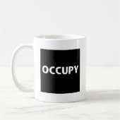 Occupy (wit op zwart) koffiemok (Links)