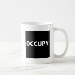 Occupy (wit op zwart) koffiemok