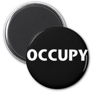Occupy (wit op zwart) magneet