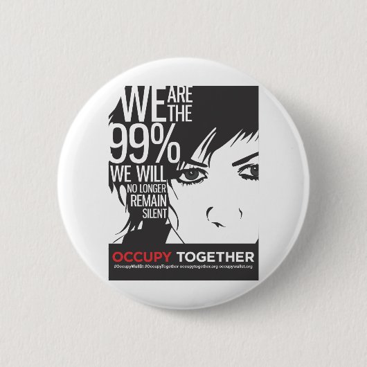 OccupyTogether_poster01 Ronde Button 5,7 Cm (Voorkant)