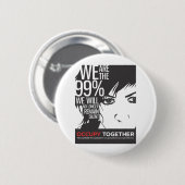 OccupyTogether_poster01 Ronde Button 5,7 Cm (Voorkant /achterkant)