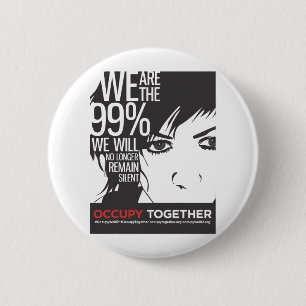 OccupyTogether_poster01 Ronde Button 5,7 Cm
