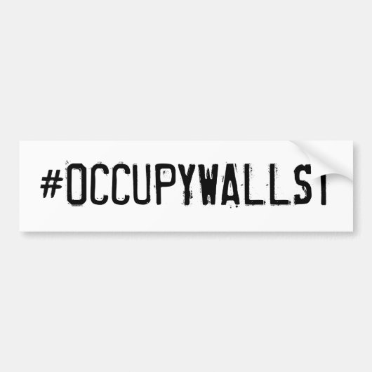 #OCCUPYWALLST BUMPERSTICKER (Voorkant)