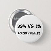 #OCCUPYWALLST RONDE BUTTON 5,7 CM (Voorkant /achterkant)