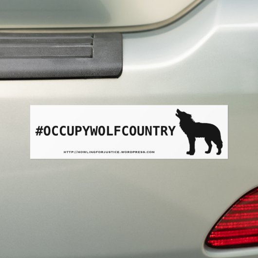 #OCCUPYWOLFCOUNTRY BUMPERSTICKER (Op auto)