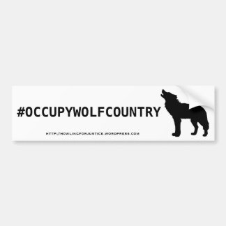 #OCCUPYWOLFCOUNTRY BUMPERSTICKER